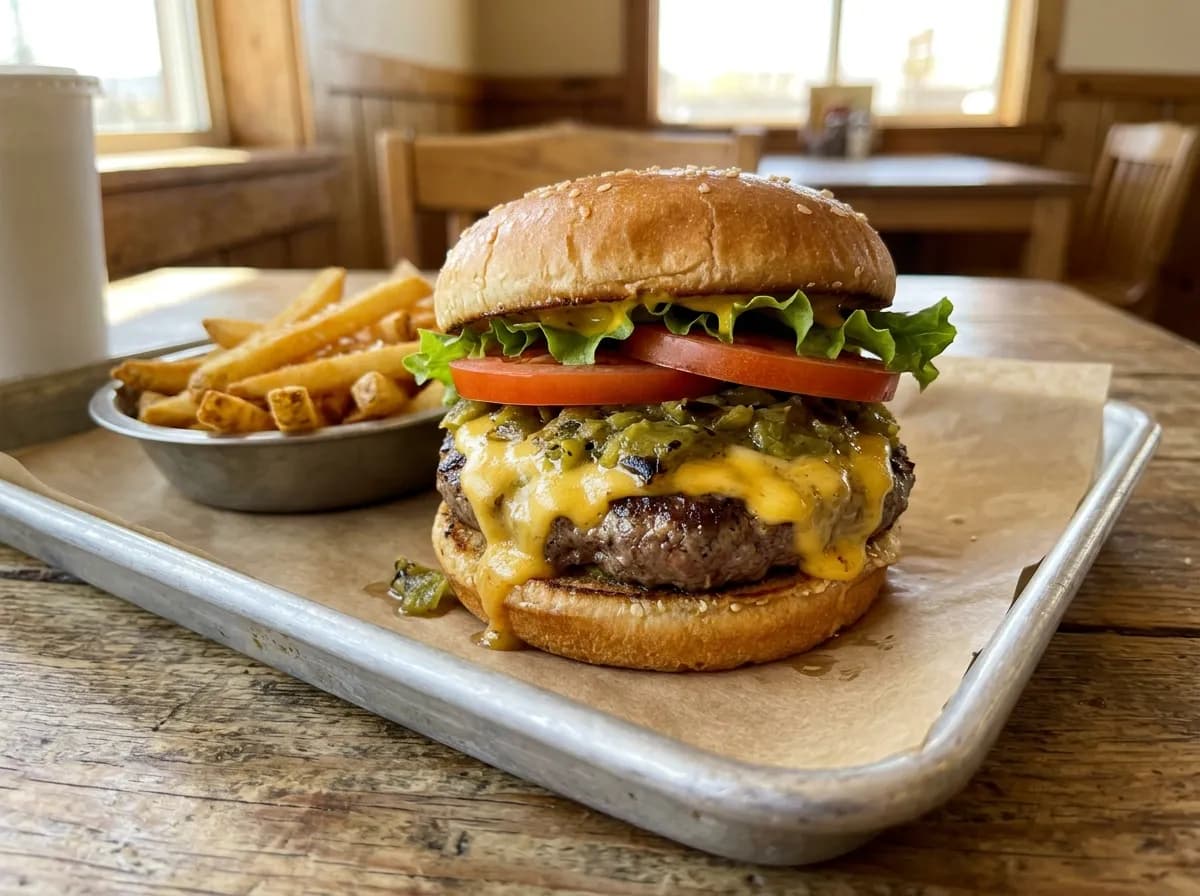 Hatch Green Chile Cheeseburger at Sonic Drive-In, Burgers menu 2026