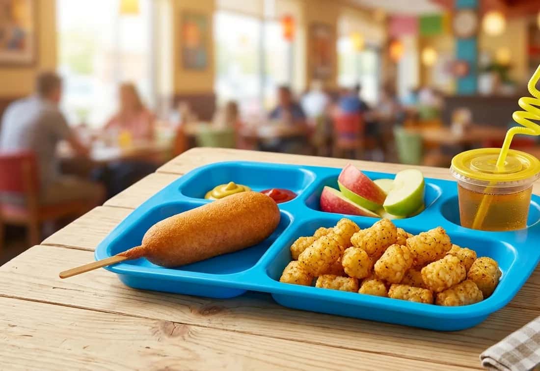 A kids meal photographed for this guide