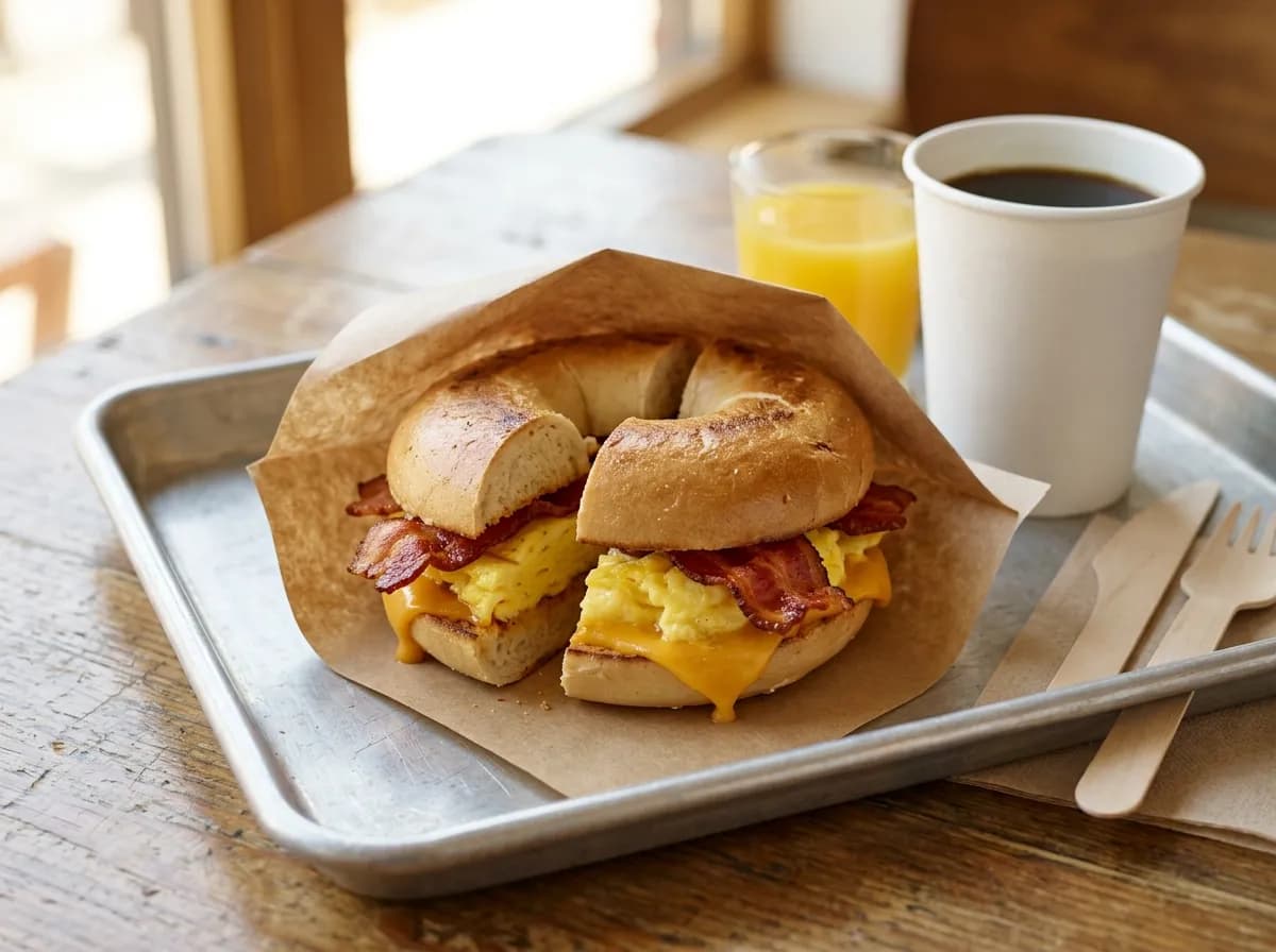 Bacon, Egg and Cheese Bagel at Sonic Drive-In, Breakfast menu 2026