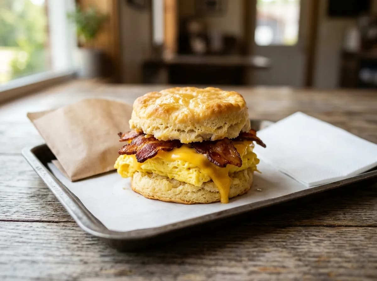 Bacon, Egg and Cheese Biscuit at Sonic Drive-In, Breakfast menu 2026