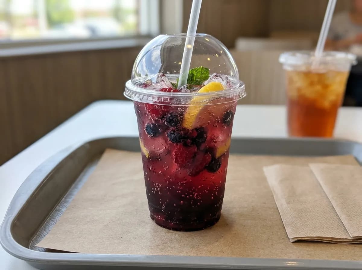 Berry Citrus Sparkling Refresher, a vegetarian item on the Sonic Drive-In menu