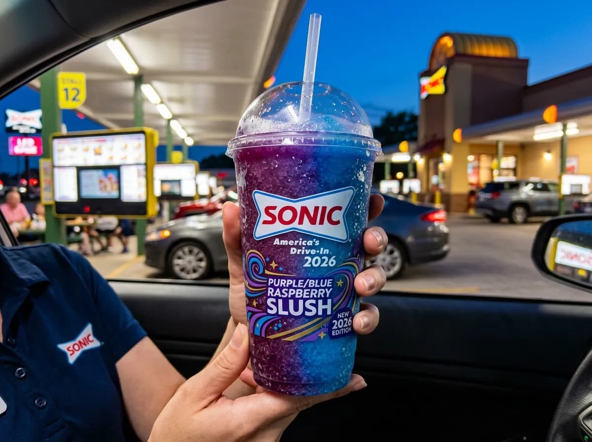 Blue Raspberry Slush at Sonic Drive-In, Slushes menu 2026
