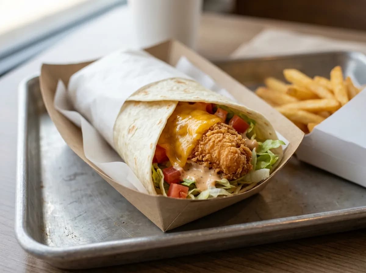 Cheesy Baja Crispy Tender Wrap at Sonic Drive-In, Chicken menu 2026