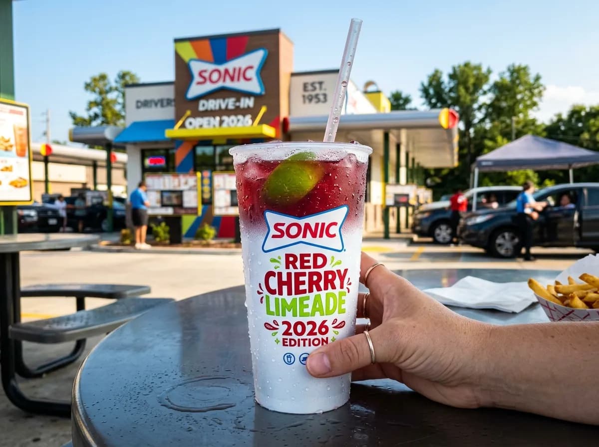 Cherry Limeade at Sonic Drive-In, Drinks menu 2026