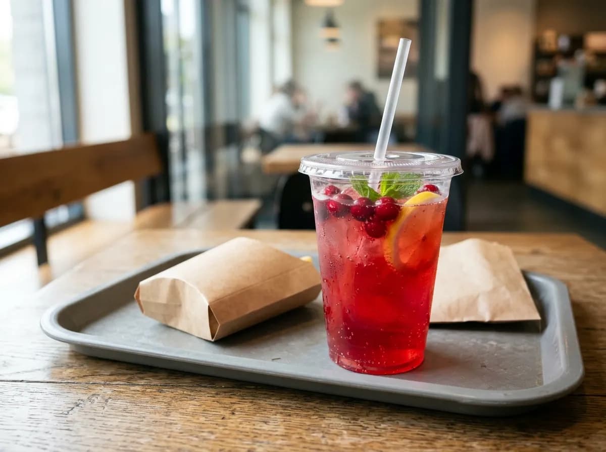 Cranberry Lemonade, a vegetarian item on the Sonic Drive-In menu