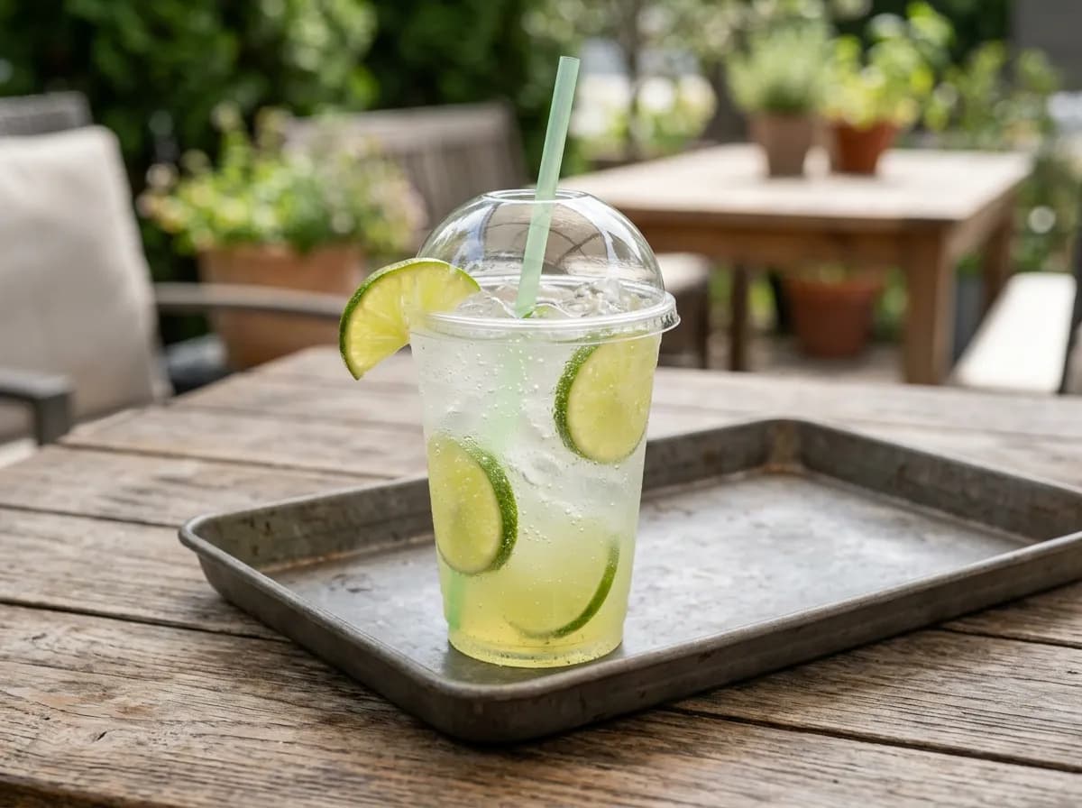 Diet Limeade, a vegetarian item on the Sonic Drive-In menu