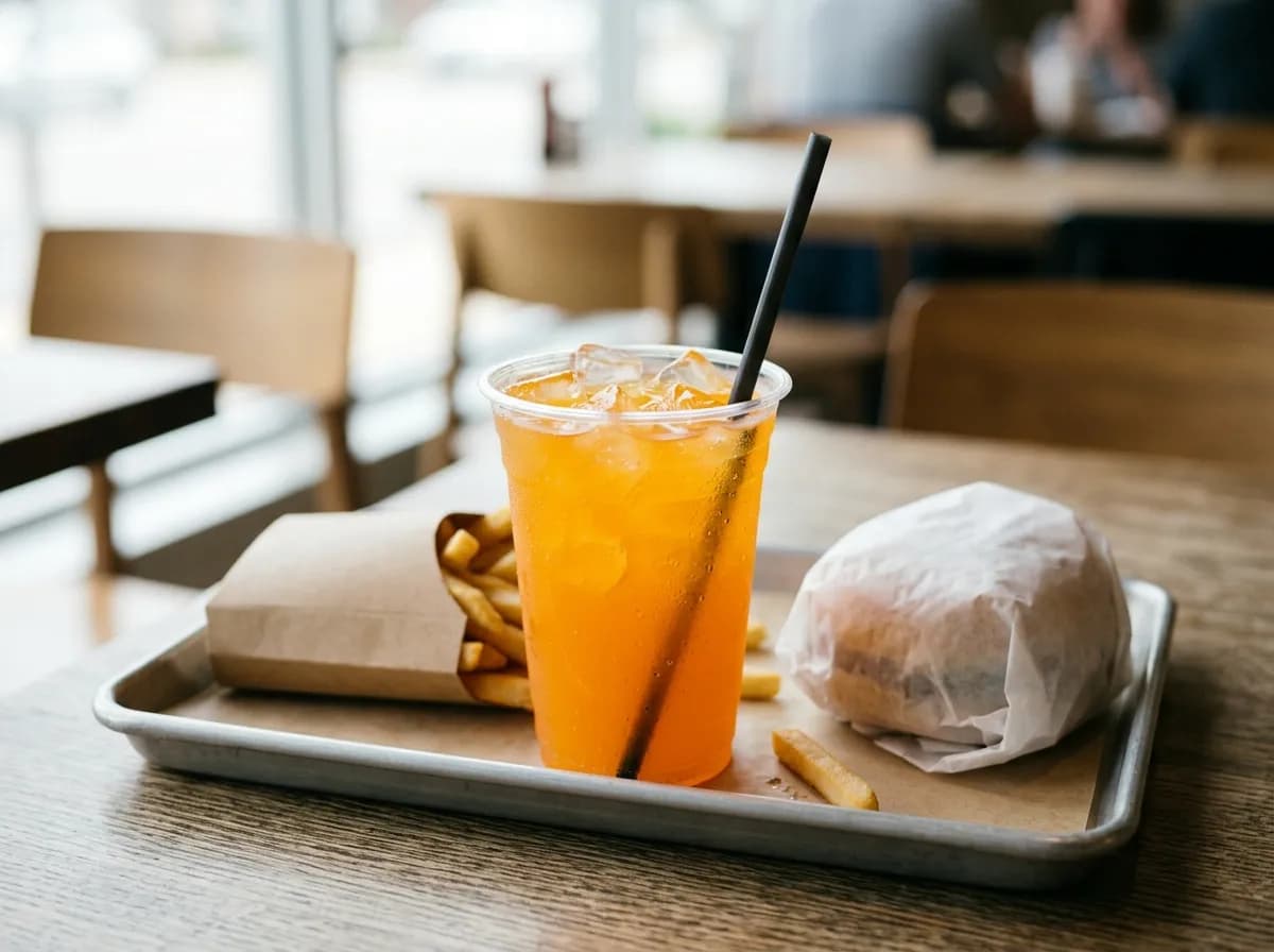 Fanta Orange, a vegetarian item on the Sonic Drive-In menu