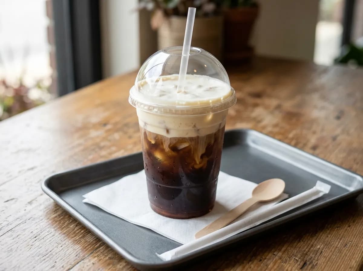 French Vanilla Cold Brew Iced Coffee, a vegetarian item on the Sonic Drive-In menu
