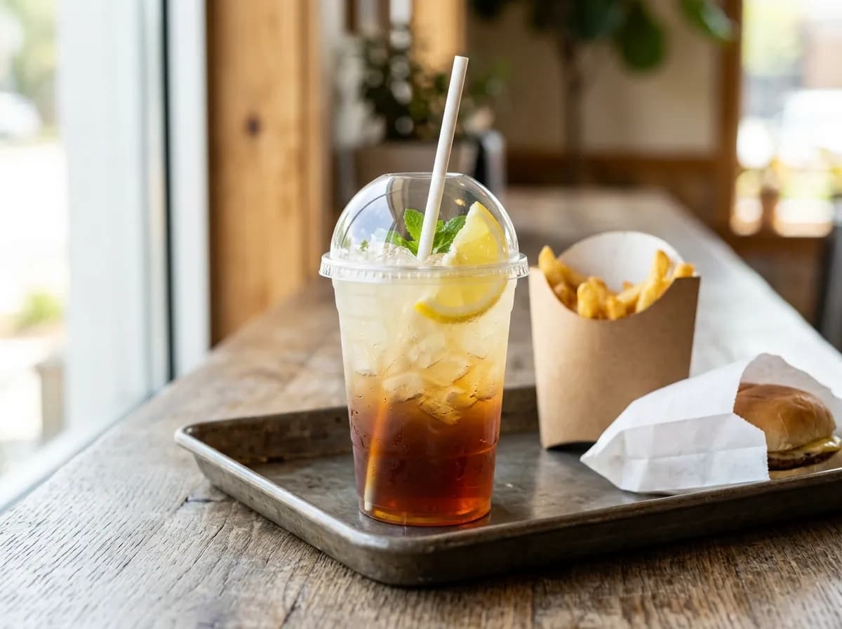Half Sweet Tea / Half Lemonade, a vegetarian item on the Sonic Drive-In menu