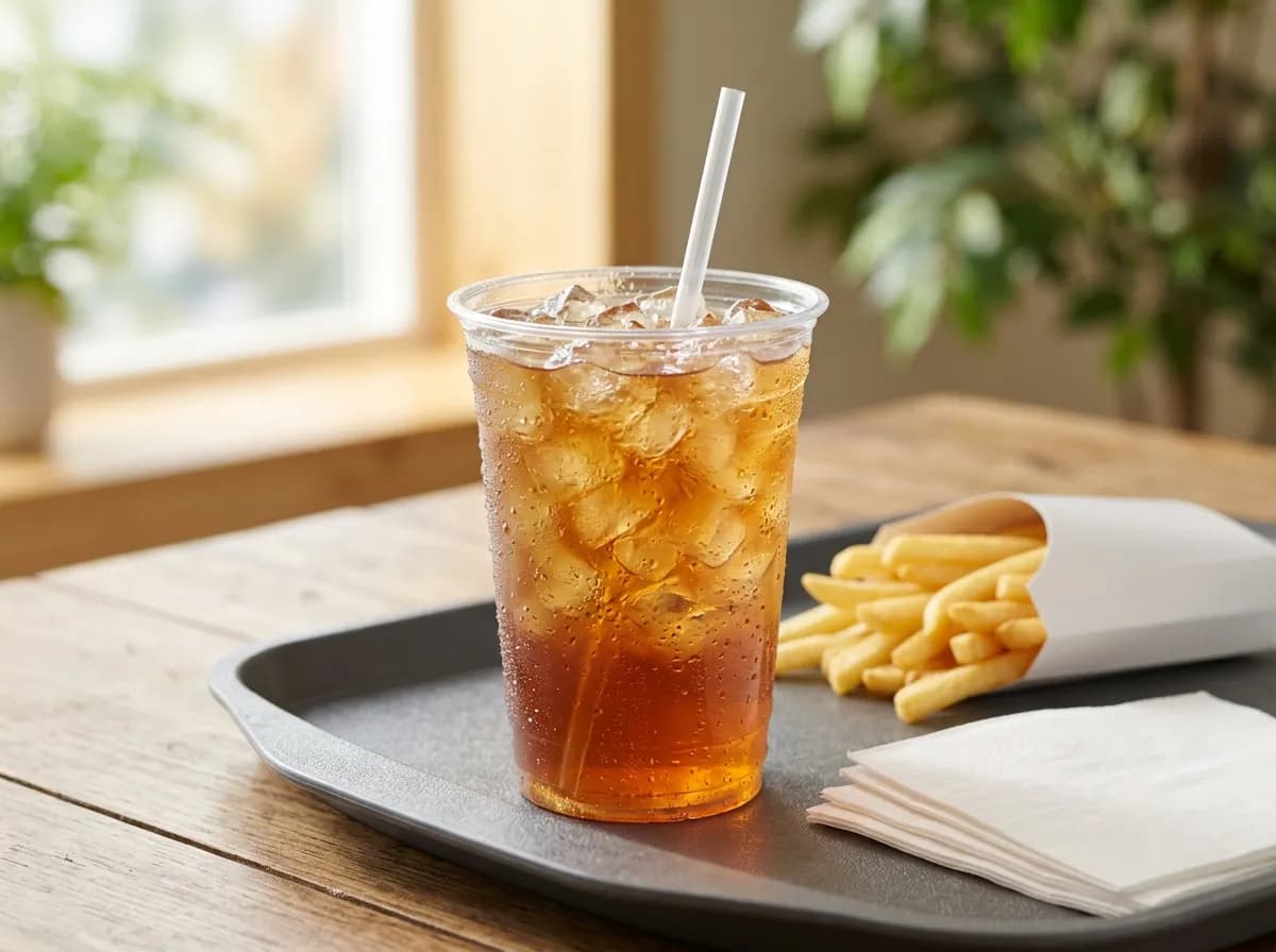 Half Sweet Tea / Half Unsweet Tea, a vegetarian item on the Sonic Drive-In menu