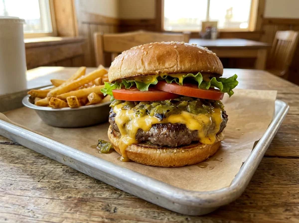 Hatch Green Chile Cheeseburger at Sonic Drive-In, Burgers menu 2026