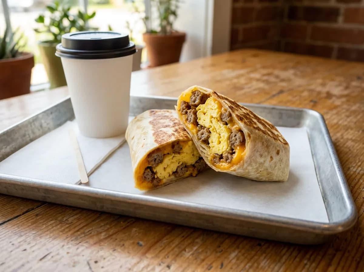 Jr. Sausage, Egg and Cheese Breakfast Burrito at Sonic Drive-In, Breakfast menu 2026
