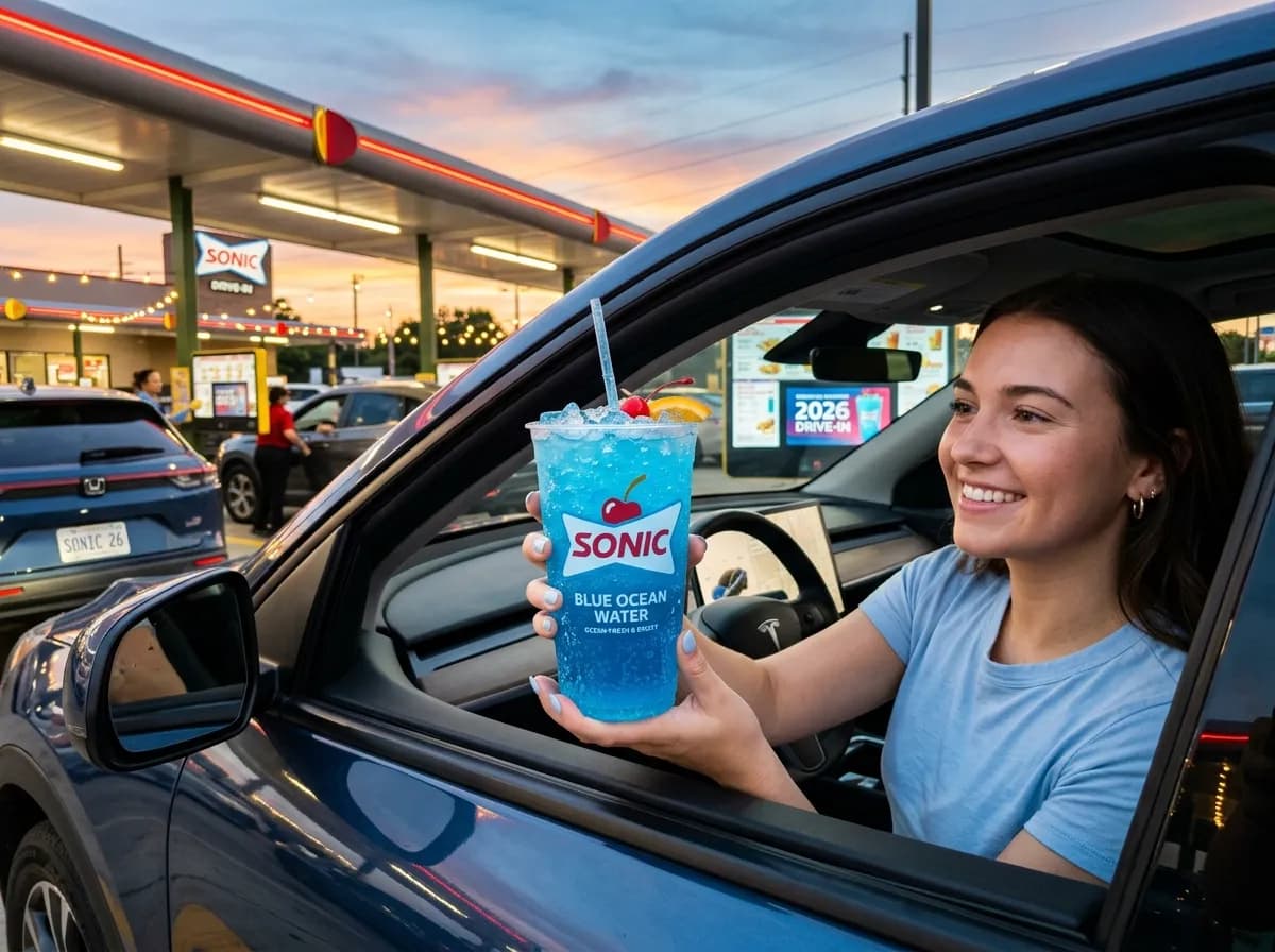 Ocean Water at Sonic Drive-In, Drinks menu 2026
