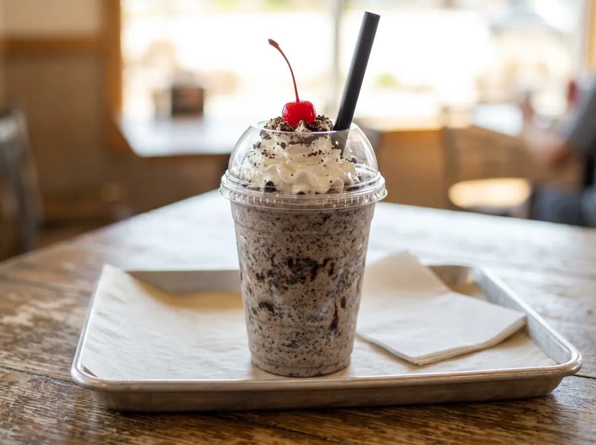 OREO Chocolate Master Shake, a vegetarian item on the Sonic Drive-In menu