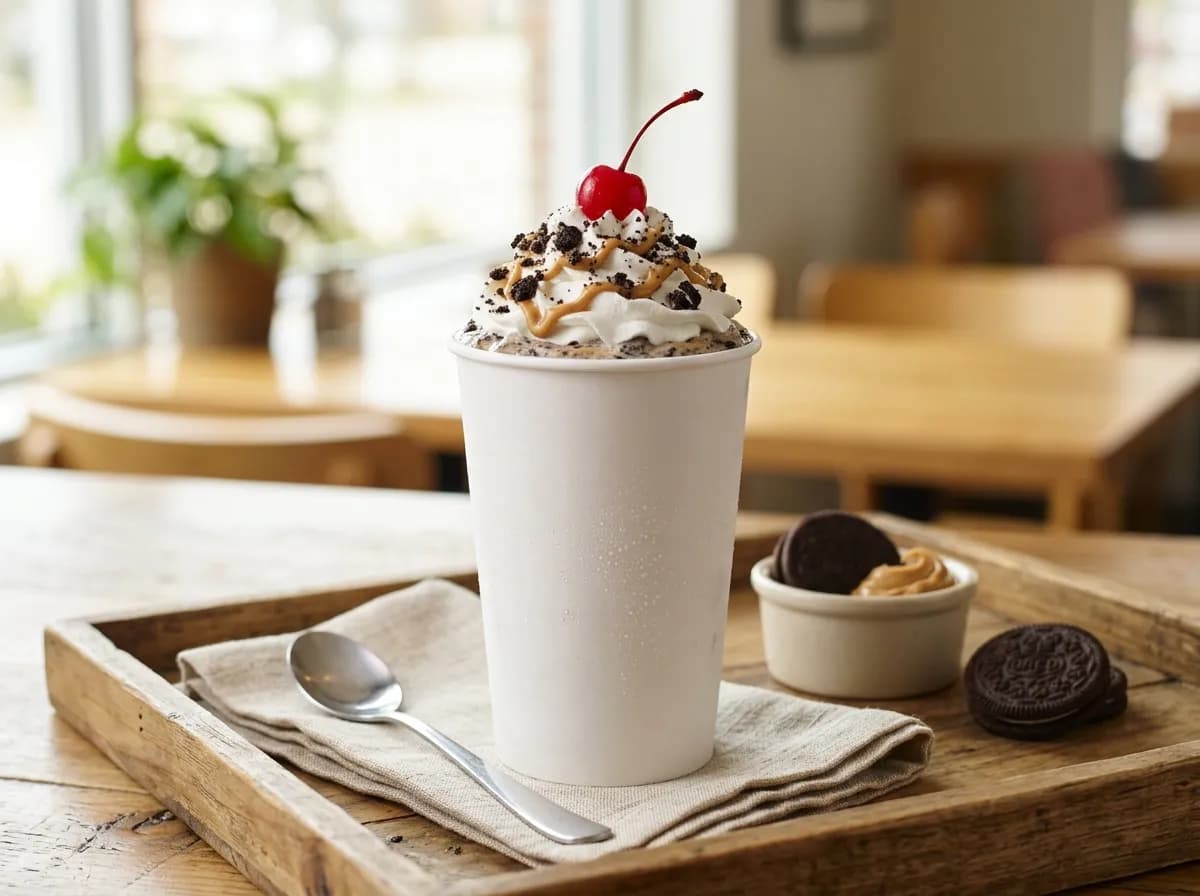 OREO Peanut Butter Master Shake, a vegetarian item on the Sonic Drive-In menu