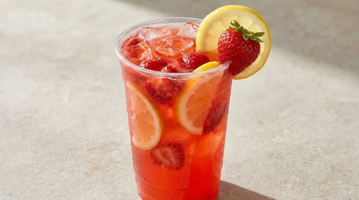 Strawberry Lemonade, a vegetarian item on the Sonic Drive-In menu