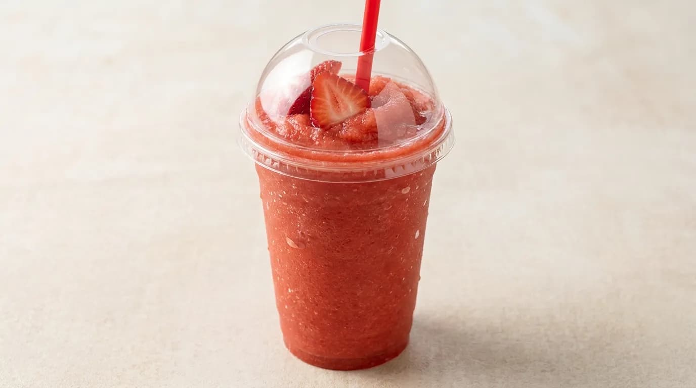 Strawberry Slush, a vegetarian item on the Sonic Drive-In menu