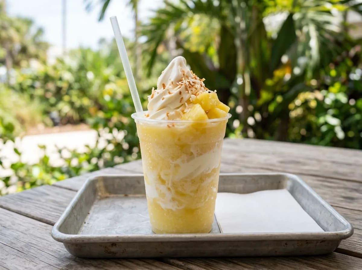Tropical Cream Slush, a vegetarian item on the Sonic Drive-In menu