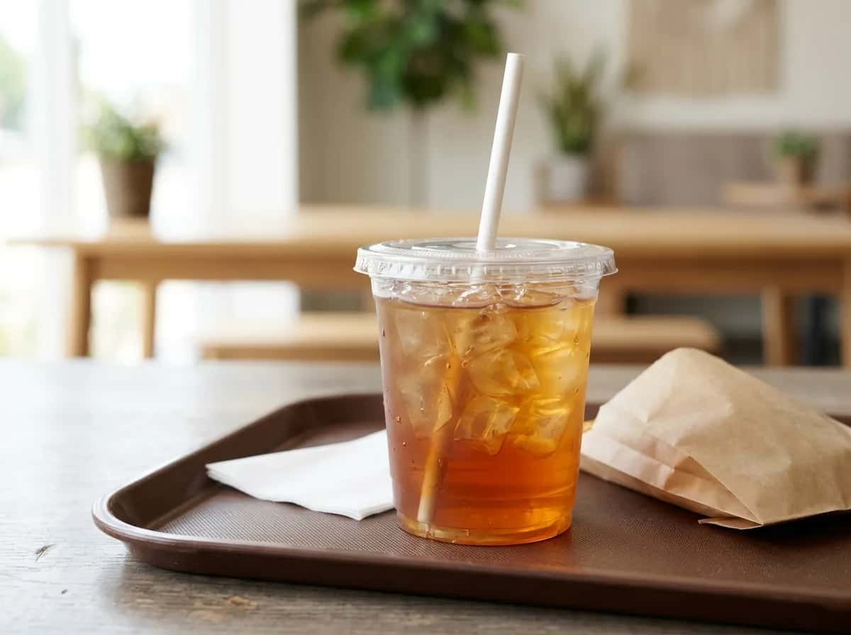 Unsweet Iced Tea, a vegetarian item on the Sonic Drive-In menu