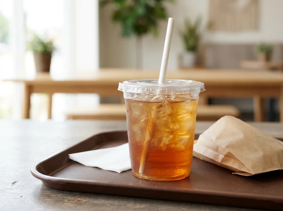 Unsweet Iced Tea, a vegetarian item on the Sonic Drive-In menu